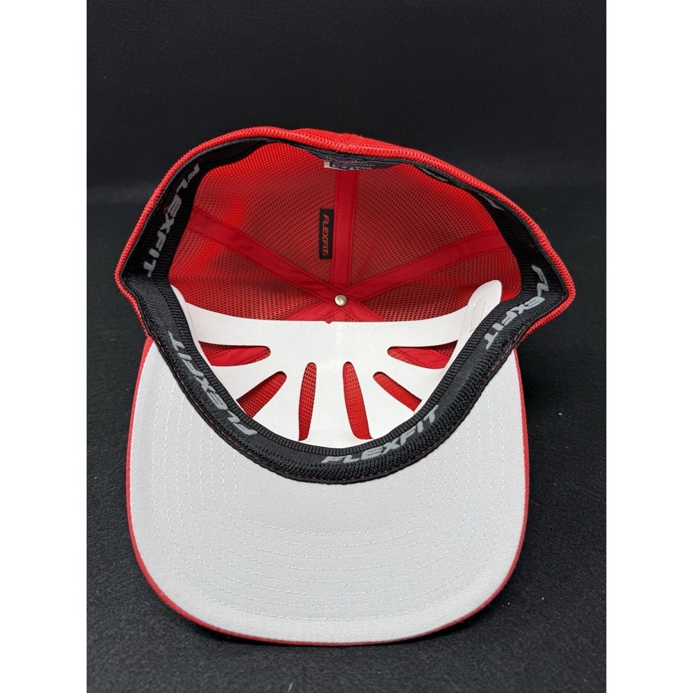 Flexfit Trucker Hat Red Mesh Back Cap L XL Blank Yupoong lot of 6 - Picture 6 of 7